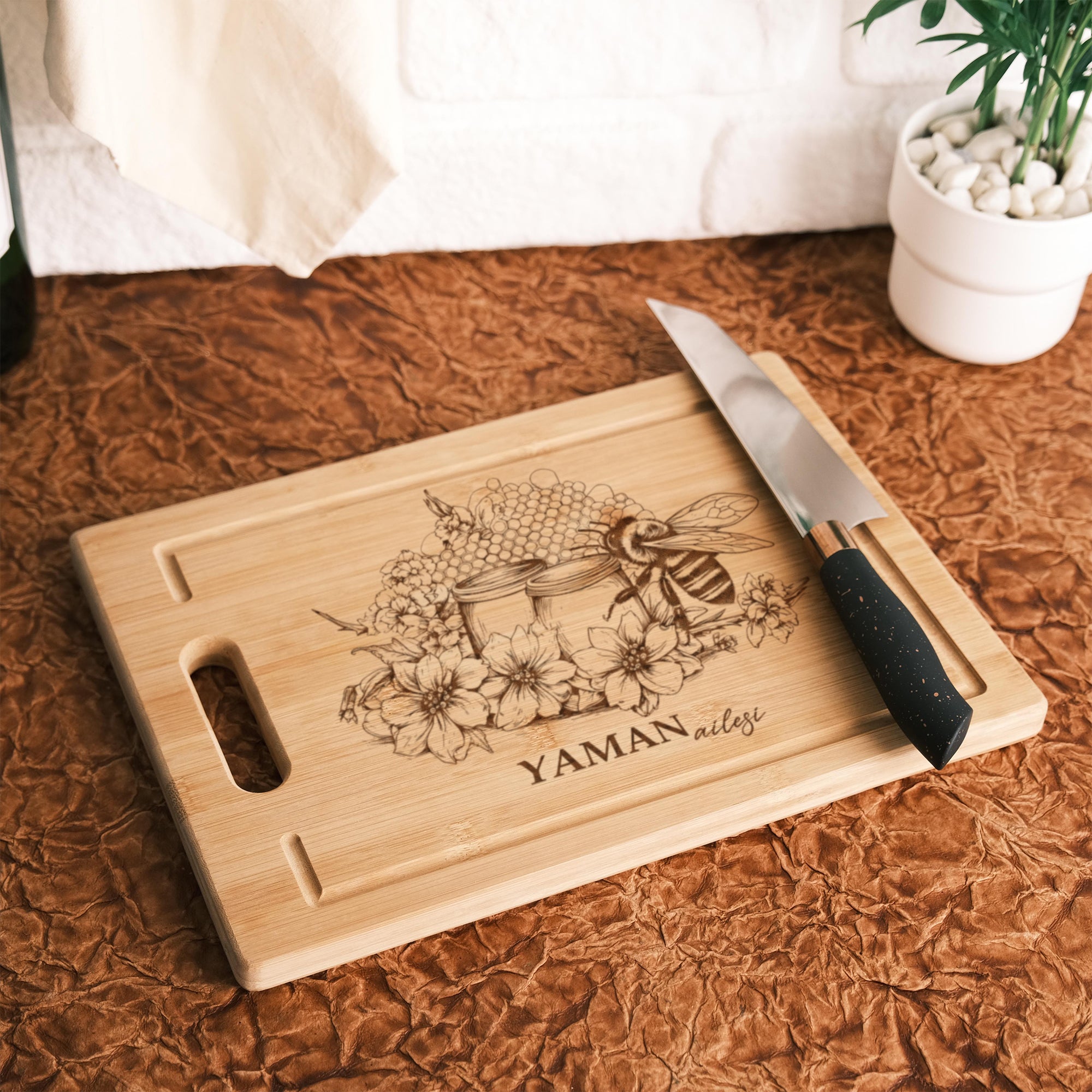 Kişiye Özel Bambu Ahşap Kesme Tahtası