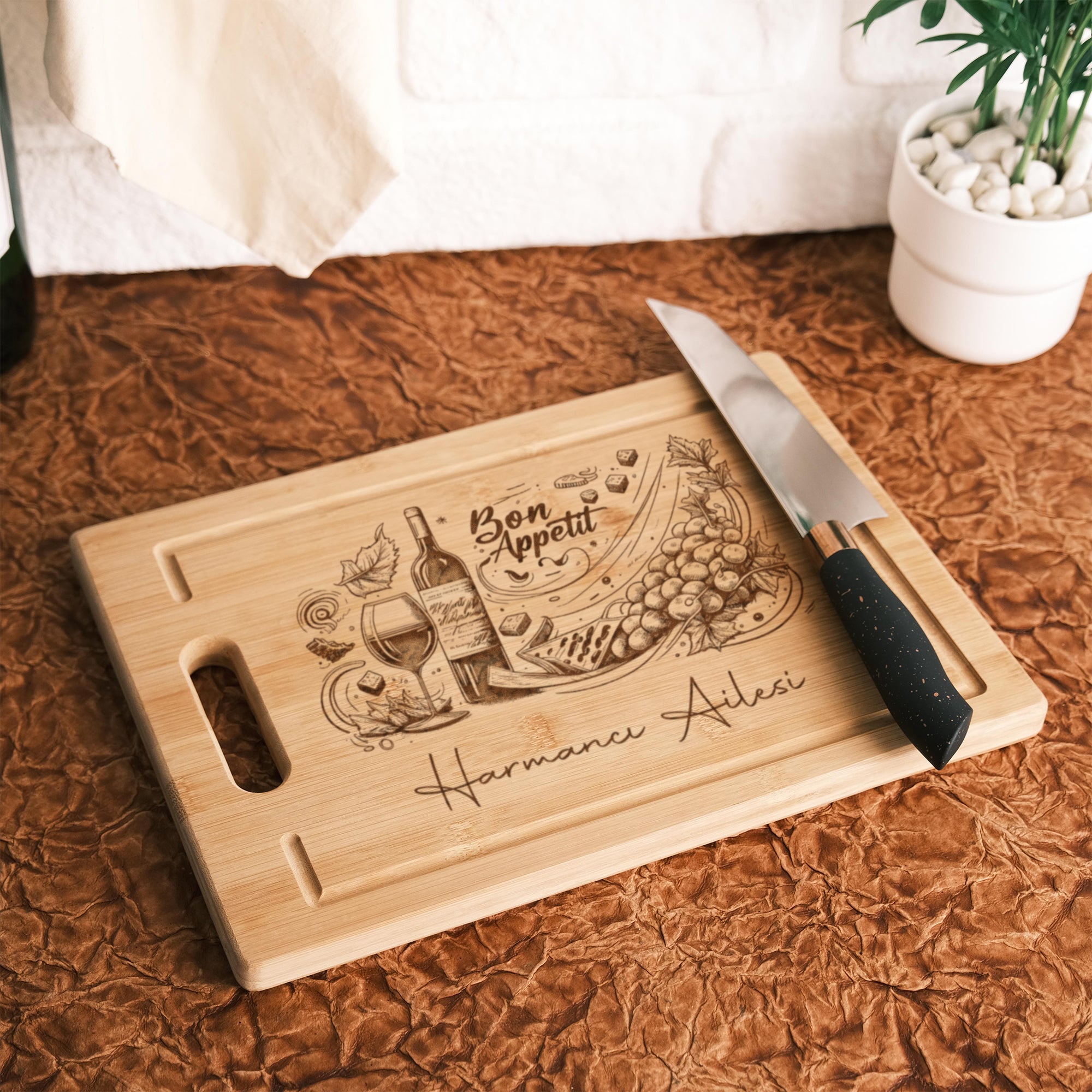 Kişiye Özel Bambu Ahşap Kesme Tahtası