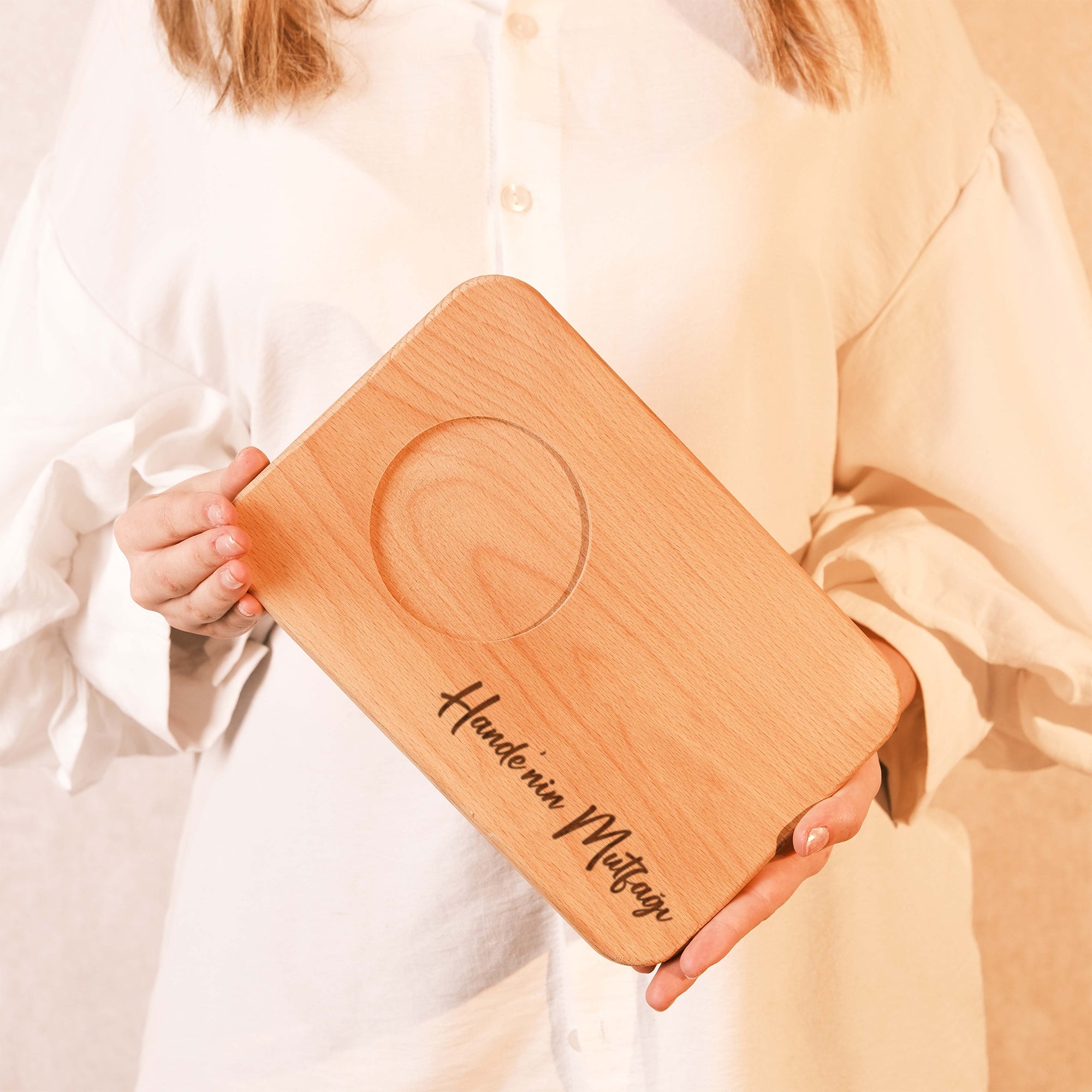 Kişiye Özel Çay ve Bisküvi Servis Tahtası