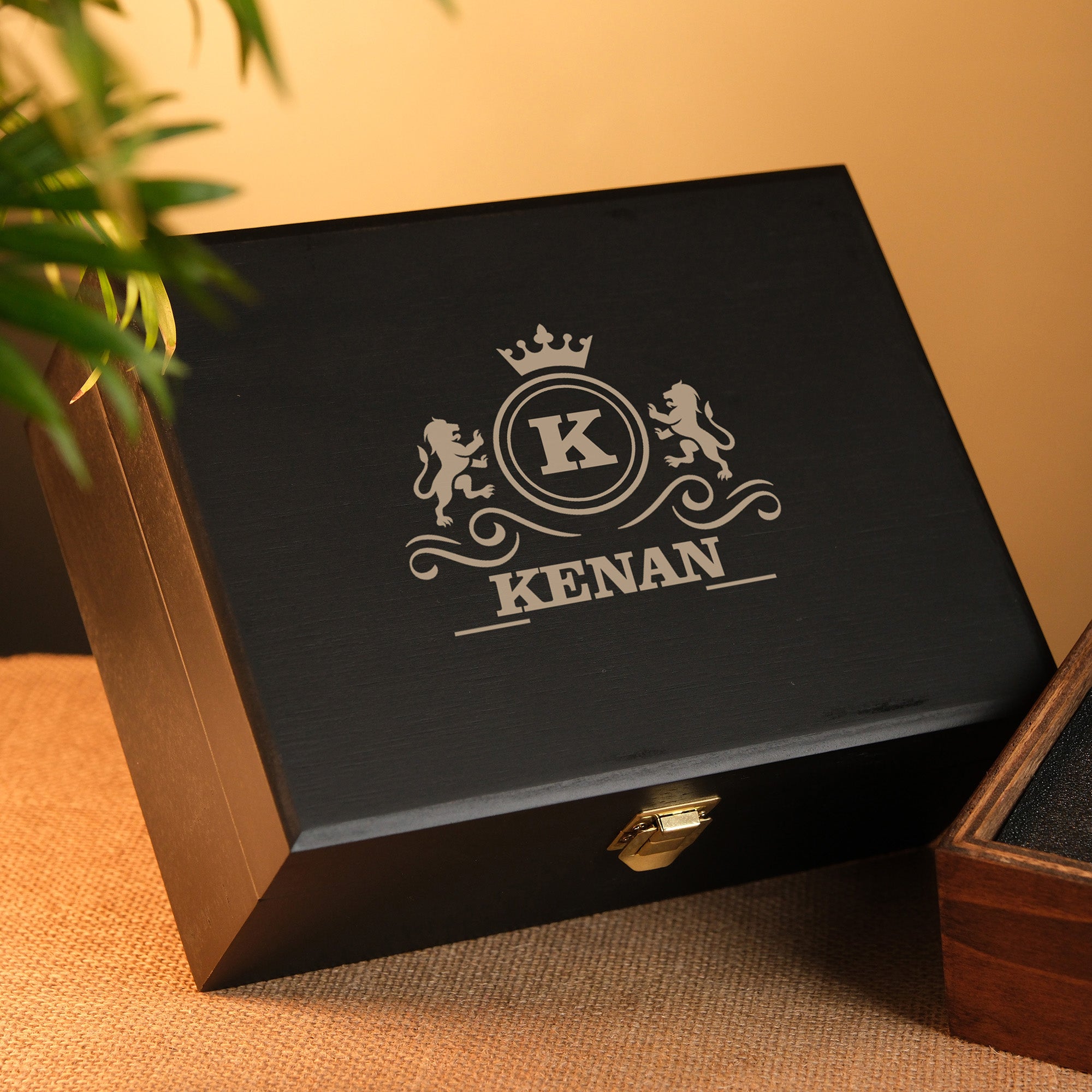 Kişiye Özel Ahşap Kutulu İkili Viski Bardak Seti