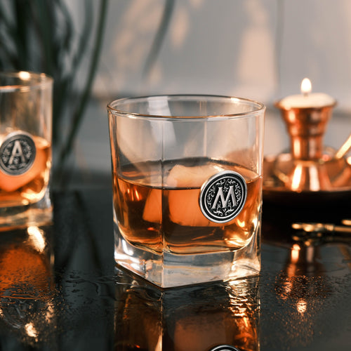Kişiye Özel Metal Amblemli Viski Bardağı