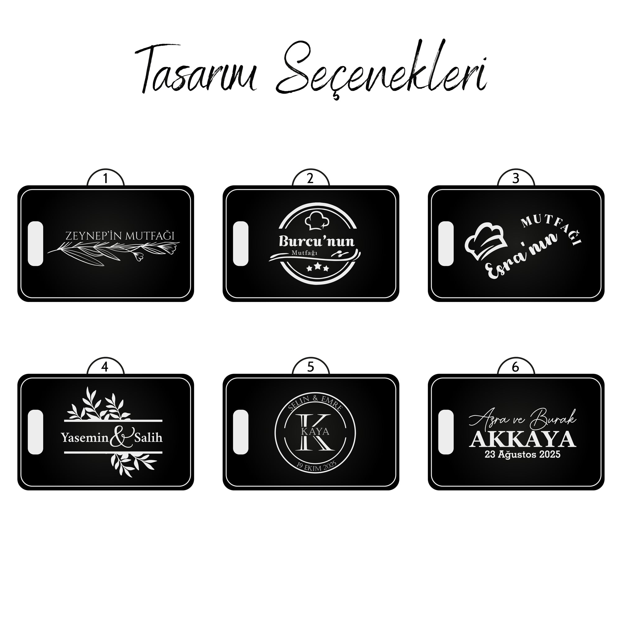 Kişiye Özel Bambu Kesme Tahtası Çift Renk