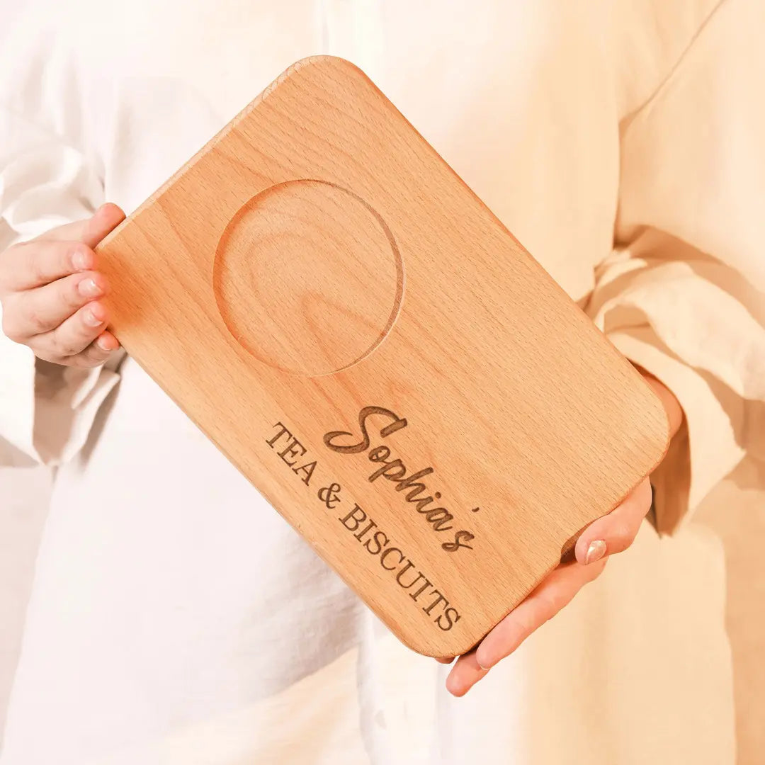 Çay ve Bisküvi Servis Tahtası