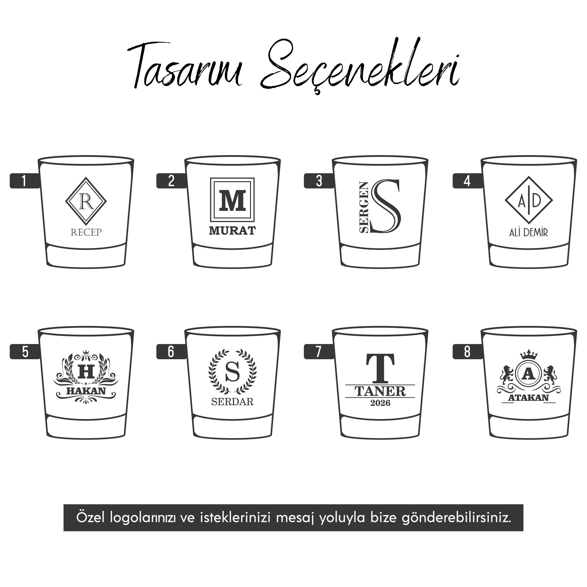 Kişiye Özel Ahşap Kutulu Tekli Viski Bardağı