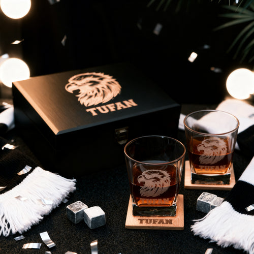 İsme Özel Logolu Taraftar Viski Seti